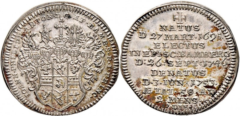 Altdeutsche Münzen und Medaillen
Bamberg, Bistum. Johann Philipp Anton von Fran...