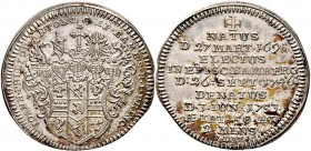 Altdeutsche Münzen und Medaillen
Bamberg, Bistum. Johann Philipp Anton von Frankenstein 1746-1753. 
Groschen 1753 -Nürnberg-. Auf seinen Tod. Krug 4...