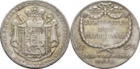 Altdeutsche Münzen und Medaillen
Bamberg, Bistum. Franz Ludwig von Erthal 1779-1795. 
Konventionstaler 1795. Gekrönter Wappenschild auf Fürsten­mant...