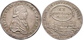 Altdeutsche Münzen und Medaillen
Bamberg, Bistum. Christoph Franz von Buseck 1795-1802. 
1/2 Konventionstaler 1800. Brustbild nach rechts / Stadtans...