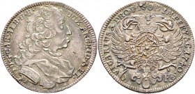Altdeutsche Münzen und Medaillen
Bayern. Karl Albrecht 1726-1745. 
6 Kreuzer 1740 -München-. Auf das Vikariat. Hahn 263, Witt. 1960. -Walzenprägung-...