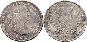 Altdeutsche Münzen und Medaillen
Bayern. Karl Theodor 1777-1799. 
Konventionstaler 1790 -München-. Auf das Vikariat. Stempel von C. Destouches. Büst...