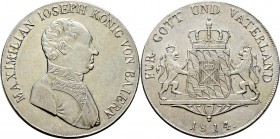 Altdeutsche Münzen und Medaillen
Bayern. Maximilian I. Joseph 1806-1825. 
Konventionstaler 1814. AKS 48, J. 13, Thun 43, Kahnt 68. Auflage: 4.570 Ex...