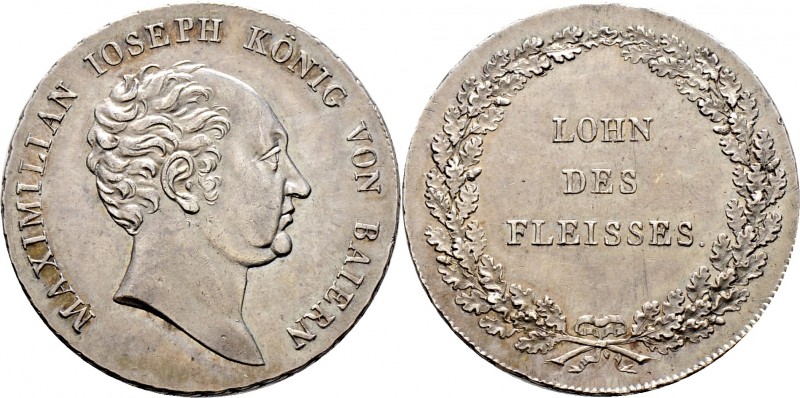 Altdeutsche Münzen und Medaillen
Bayern. Maximilian I. Joseph 1806-1825. 
1/2 ...