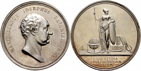 Altdeutsche Münzen und Medaillen
Bayern. Maximilian I. Joseph 1806-1825. 
Silberne Prämienmedaille o.J. von J. Losch, für Studierende. Kopf des Köni...