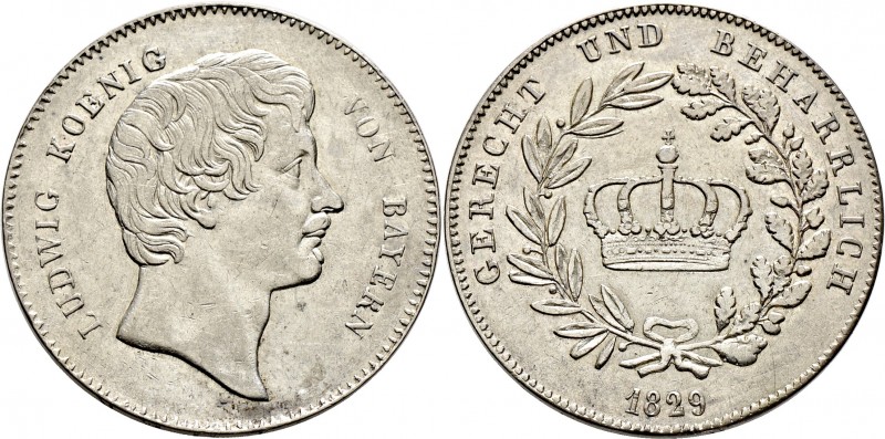 Altdeutsche Münzen und Medaillen
Bayern. Ludwig I. 1825-1848. 
Kronentaler 182...