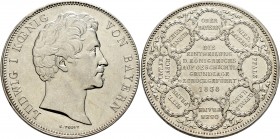 Altdeutsche Münzen und Medaillen
Bayern. Ludwig I. 1825-1848. 
Geschichtsdoppeltaler 1838. Einteilung des Königreiches. AKS 99, J. 67, Thun 76, Kahn...