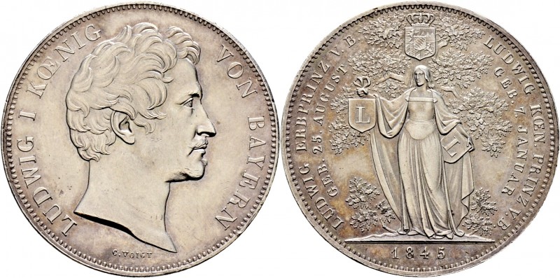 Altdeutsche Münzen und Medaillen
Bayern. Ludwig I. 1825-1848. 
Geschichtsdoppe...