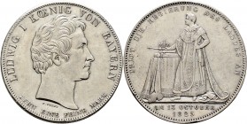 Altdeutsche Münzen und Medaillen
Bayern. Ludwig I. 1825-1848. 
Geschichtstaler 1825. Regierungsantritt. AKS 112, J. 31, Thun 49, Kahnt 76.
kleine K...
