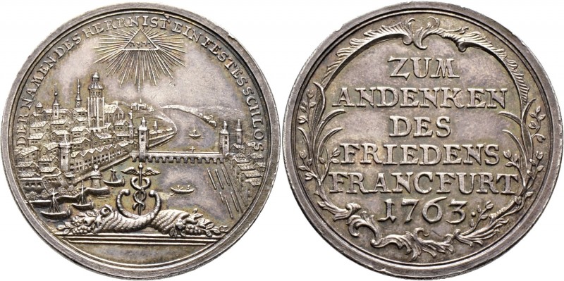 Altdeutsche Münzen und Medaillen
Frankfurt, Stadt. . 
Silbermedaille 1763 von ...