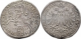 Altdeutsche Münzen und Medaillen
Hohenlohe-Neuenstein'sche Hauptlinie. Graf Craft, allein 1610-1641. 
Taler 1624 -Neuenstein-. Nach links galoppiere...