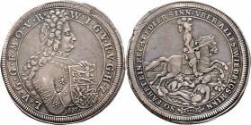 Altdeutsche Münzen und Medaillen
Hohenlohe-Neuenstein'sche Hauptlinie. Neuenstein-Neuenstein. Wolfgang Julius 1641-1698. 
Taler 1697 -Nürnberg-. Bru...