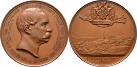 Altdeutsche Münzen und Medaillen
Hohenlohe-Waldenburg'sche Hauptlinie. Hohenlohe-Schillingsfürst. Chlodwig 1845-1901. 
Große Bronzemedaille 1889 von...