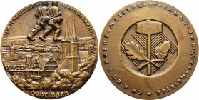 Altdeutsche Münzen und Medaillen
Hohenlohe-Stadt Öhringen. . 
Große Bronzegussmedaille o.J. (um 1925) von A. Feuerle. Prämie der Kreishandwerkerscha...