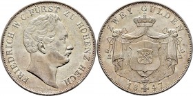 Altdeutsche Münzen und Medaillen
Hohenzollern-Hechingen. Friedrich Wilhelm Constantin 1838-1849. 
Doppelgulden 1847. AKS 3, J. 6, Thun 205, Kahnt 27...