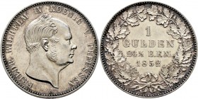 Altdeutsche Münzen und Medaillen
Hohenzollern-Sigmaringen. unter Preußen ab 1849. 
Gulden 1852 A. AKS 20, J. 23, Bahrf. 146.
minimale Kratzer, gute...