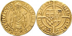 Altdeutsche Münzen und Medaillen
Köln, Erzbistum. Ruprecht Pfalzgraf bei Rhein 1463-1480. 
Goldgulden o.J. (1464) -Riehl-. St. Petrus mit Schlüssel ...