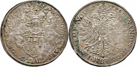 Altdeutsche Münzen und Medaillen
Köln, Stadt. . 
Taler 1638. Behelmtes Stadtwappen mit Greif und Löwe als Halter / Gekrönter Doppeladler mit Reichs­...