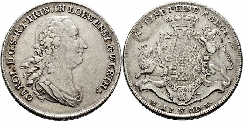 Altdeutsche Münzen und Medaillen
Löwenstein-Wertheim-Rochefort. Karl Thomas 173...