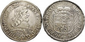 Altdeutsche Münzen und Medaillen
Mainz, Erzbistum. Johann Philipp von Schönborn 1647-1673. 
Gulden zu 60 Kreuzer, sogen. Sortengulden 1671 -Mainz-. ...