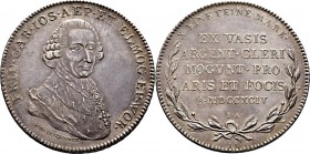 Altdeutsche Münzen und Medaillen
Mainz, Erzbistum. Friedrich Karl Joseph von Erthal 1774-1802. 
Konventionstaler 1794 -Mainz-. Stempel von J. Linden...
