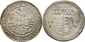 Altdeutsche Münzen und Medaillen
Mansfeld-eigentliche hinterortische Linie. David 1603-1628. 
Spruchtaler 1609 -Eisleben-. Tornau 1142d, Dav. 6977....