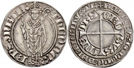 Altdeutsche Münzen und Medaillen
Metz, Bistum. Thierry V. von Boppard 1365-1384. 
Groschen (Gros) o.J. Der mitrierte Bischof stehend von vorn mit se...