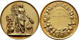 Altdeutsche Münzen und Medaillen
Mülhausen/Elsaß. . 
Lot (2 Stücke): Prämienmedaillen in Silber und vergoldetem Silber o.J. (um 1900) von Pingret, d...