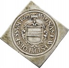 Altdeutsche Münzen und Medaillen
Münster, Stadt. Stadt 1520-1820. 
Einseitige Talerklippe 1660. Ein zweites Exemplar. Peus 50. Brause-Mansf. Tf. 20,...