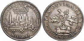 Altdeutsche Münzen und Medaillen
Münster, Stadt. Stadt 1520-1820. 
Talerförmige Silbermedaille 1648 von E. Ketteler, auf den Westfälischen Frieden. ...