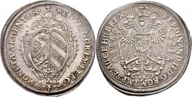 Altdeutsche Münzen und Medaillen
Nürnberg, Stadt. . 
Taler 1629. Ovales Stadtwappen auf verzierter Kartusche, oben Engelskopf, unten Larve zwischen ...