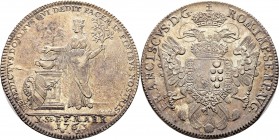 Altdeutsche Münzen und Medaillen
Nürnberg, Stadt. . 
Konventionstaler 1763. Stempel von J.L. Oexlein. Auf den Frieden von Hubertusburg. Ke. 340, Slg...