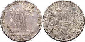 Altdeutsche Münzen und Medaillen
Nürnberg, Stadt. . 
Konventionstaler 1765. Stempel von Loos. Auf den Frieden von Hubertusburg. Ein zweites Exemplar...