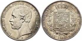 Altdeutsche Münzen und Medaillen
Oldenburg. Nicolaus Friedrich Peter 1853-1900. 
Vereinstaler 1866 B. AKS 25, J. 55, Thun 241, Kahnt 322.
leichte T...