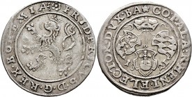 Altdeutsche Münzen und Medaillen
Pfalz, Kurlinie. Friedrich V., der Winterkönig 1610-1623. 
Kipper-24 Kreuzer (= 1/4 Taler) 1621 -Heidelberg-. Gekrö...