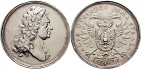 Altdeutsche Münzen und Medaillen
Pfalz, Kurlinie. Johann Wilhelm von Neuburg 1690-1716. 
Silbermedaille 1711 von G. Hautsch, auf das Reichs­vikariat...