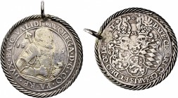 Altdeutsche Münzen und Medaillen
Pfalz-Zweibrücken-Veldenz. Wolfgang 1532-1569. 
Taler 1565 -Meisenheim-. Hüftbild im Harnisch mit geschultertem Str...
