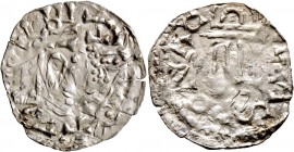Altdeutsche Münzen und Medaillen
Regensburg, königliche Münzstätte. Heinrich III. (Dritte Periode) 1042-1047. 
Denar. Gekröntes (rudimentäres) Brust...