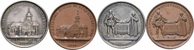 Altdeutsche Münzen und Medaillen
Schweinfurt, Stadt. . 
Lot (2 Stücke): Silber- und Bronzemedaille 1830 von Kirchner (geprägt bei Loos in Berlin), a...
