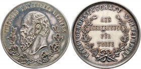 Altdeutsche Münzen und Medaillen
Schweinfurt, Stadt. . 
Silberne Prämienmedaille o.J. unsigniert, der Kampfgenossenschaft Schweinfurt - aus Anerkenn...
