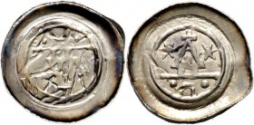 Altdeutsche Münzen und Medaillen
Straßburg, Bistum. Heinrich von Staleck 1245-1260. 
Pfennig. Brustbild mit Kreuz- und Krummstab nach links (der Kop...