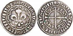 Altdeutsche Münzen und Medaillen
Straßburg, Stadt. . 
Groschen o.J. (nach 1397). Stadtlilie im Achtpass, der außen mit kleinen Rosetten verziert ist...