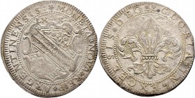 Altdeutsche Münzen und Medaillen
Straßburg, Stadt. . 
Gulden zu 60 Kreuzer o.J. (nach 1668). Stadtwappen im deutschen Schild / Stadtlilie. Variante ...
