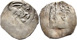 Altdeutsche Münzen und Medaillen
Süddeutschland und angrenzende Gebiete. . 
Pfennig (nach Regensburger Schlag) um 1210. Ein zweites Exemplar. 0,88 g...