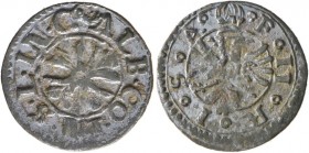 Altdeutsche Münzen und Medaillen
Sulz, Grafschaft. Alwig X. (VII.) 1616-1628. 
Kreuzer o.J. (gekrümmter Salm) ALB.CO.IN.S.L.IN.G. Blätterkreuz(?) mi...
