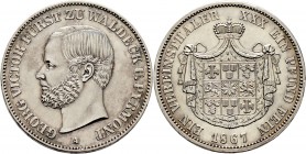 Altdeutsche Münzen und Medaillen
Waldeck-Pyrmont. Georg Victor 1852-1893. 
Vereinstaler 1867 A. AKS 45, J. 45, Thun 410, Kahnt 551.
kleine Randfehl...