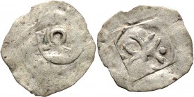 Altdeutsche Münzen und Medaillen
Württemberg. Graf Eberhard III. der Milde 1392-1417. 
Vierschlag-Heller o.J. (nach dem Vertrag von 1404). Jagdhorn ...