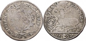 Altdeutsche Münzen und Medaillen
Württemberg. Johann Friedrich 1608-1628. 
Kipper-Hirschgulden zu 60 Kreuzer 1622 -Stuttgart-Berg-. KR 382.3c, Ebner...