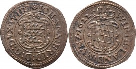 Altdeutsche Münzen und Medaillen
Württemberg. Johann Friedrich 1608-1628. 
Kipper-Doppelschilling 1622. KR 453.1c, Ebner -.
selten in dieser Erhalt...