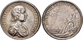 Altdeutsche Münzen und Medaillen
Württemberg. Eberhard Ludwig 1693-1733. 
Silbermedaille o.J. von J.Chr. Müller. Jugendliches Brustbild des Herzogs ...
